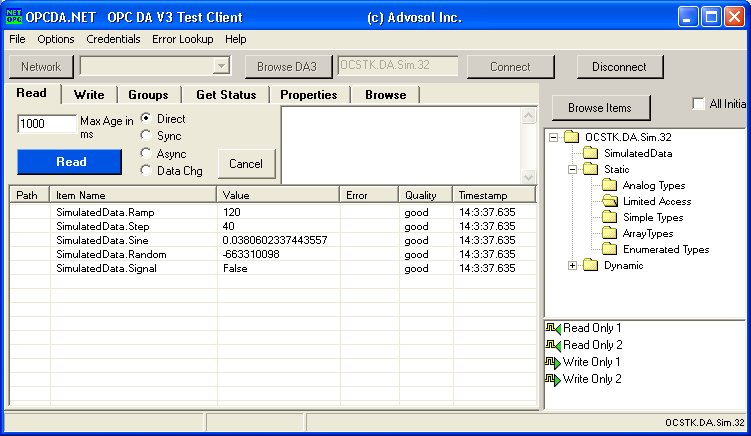 OPC DA3 Test Client